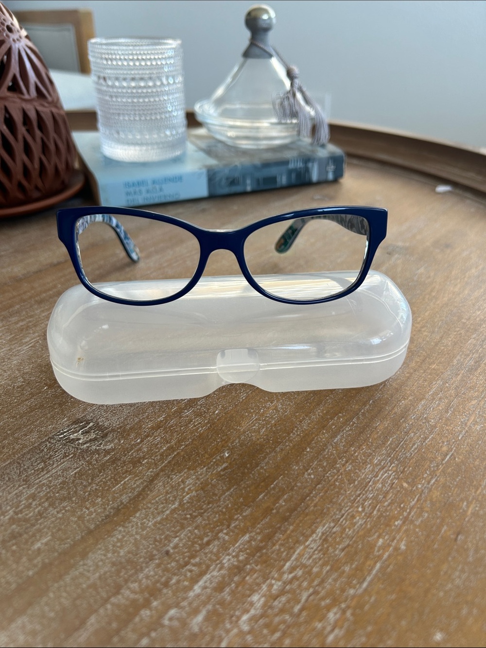 Dolce & Gabbana Navy Blue Cat-Eye Women's Glasses
